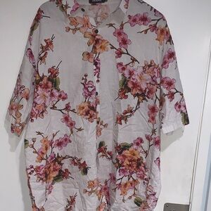Floral Print Jogal Casual Button Down Shirt